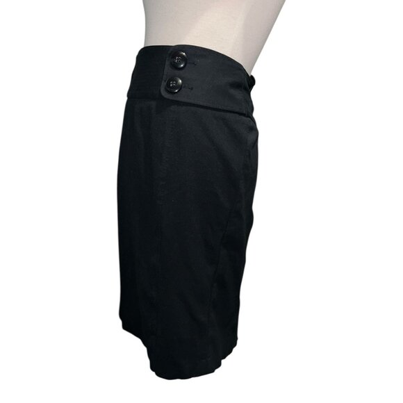 INC Black High-Waisted Button Detail Pencil Skirt Size 14 International Concepts - Picture 7 of 12